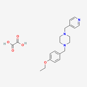 molecular formula C21H27N3O5 B3941251 1-(4-ethoxybenzyl)-4-(4-pyridinylmethyl)piperazine oxalate 