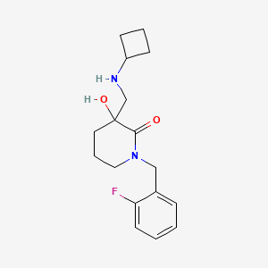 molecular formula C17H23FN2O2 B3941282 3-[(cyclobutylamino)methyl]-1-(2-fluorobenzyl)-3-hydroxy-2-piperidinone 