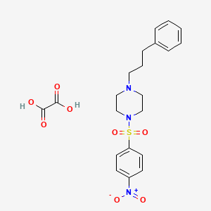 molecular formula C21H25N3O8S B3941283 1-[(4-nitrophenyl)sulfonyl]-4-(3-phenylpropyl)piperazine oxalate 