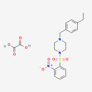 molecular formula C21H25N3O8S B3941288 1-(4-ethylbenzyl)-4-[(2-nitrophenyl)sulfonyl]piperazine oxalate 