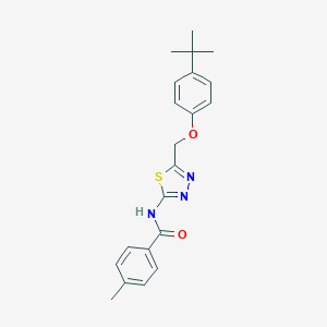 N-{5-[(4-tert-butylphenoxy)methyl]-1,3,4-thiadiazol-2-yl}-4-methylbenzamide