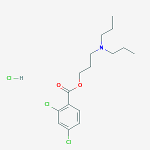 molecular formula C16H24Cl3NO2 B3941295 3-(dipropylamino)propyl 2,4-dichlorobenzoate hydrochloride 