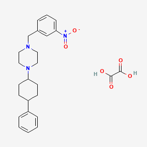molecular formula C25H31N3O6 B3941304 1-(3-nitrobenzyl)-4-(4-phenylcyclohexyl)piperazine oxalate 