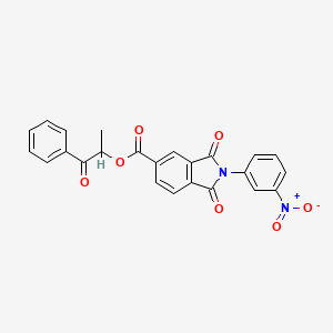 molecular formula C24H16N2O7 B3941311 1-methyl-2-oxo-2-phenylethyl 2-(3-nitrophenyl)-1,3-dioxo-5-isoindolinecarboxylate 