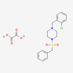 molecular formula C20H23ClN2O6S B3941353 1-Benzylsulfonyl-4-[(2-chlorophenyl)methyl]piperazine;oxalic acid 