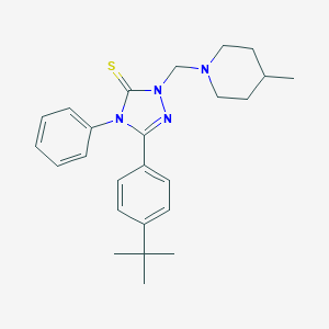 5-(4-Tert-butylphenyl)-2-[(4-methylpiperidin-1-yl)methyl]-4-phenyl-1,2,4-triazole-3-thione