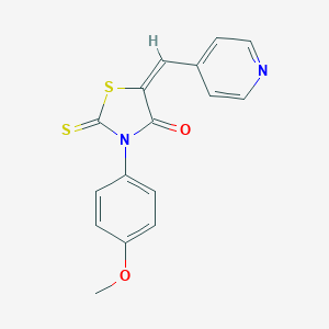 molecular formula C16H12N2O2S2 B394138 3-(4-Methoxyphenyl)-5-(4-pyridinylmethylene)-2-thioxo-1,3-thiazolidin-4-one 
