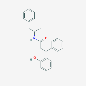 molecular formula C25H27NO2 B3941382 3-(2-hydroxy-4-methylphenyl)-N-(1-methyl-2-phenylethyl)-3-phenylpropanamide 