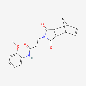 molecular formula C19H20N2O4 B3941410 3-(3,5-dioxo-4-azatricyclo[5.2.1.0~2,6~]dec-8-en-4-yl)-N-(2-methoxyphenyl)propanamide 