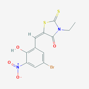 (5E)-5-(5-bromo-2-hydroxy-3-nitrobenzylidene)-3-ethyl-2-thioxo-1,3-thiazolidin-4-one
