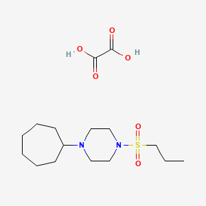 molecular formula C16H30N2O6S B3941436 1-cycloheptyl-4-(propylsulfonyl)piperazine oxalate 