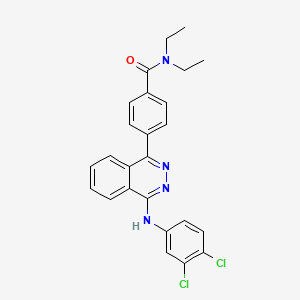 molecular formula C25H22Cl2N4O B3941442 4-{4-[(3,4-dichlorophenyl)amino]-1-phthalazinyl}-N,N-diethylbenzamide 