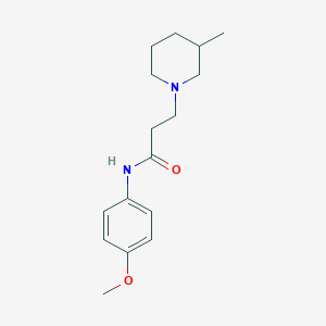 molecular formula C16H24N2O2 B3941448 N-(4-methoxyphenyl)-3-(3-methyl-1-piperidinyl)propanamide 