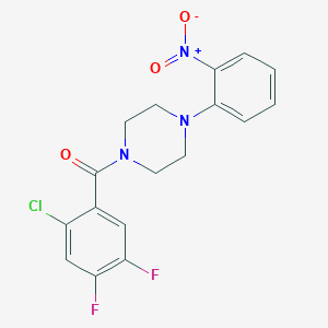 (2-Chloro-4,5-difluoro-phenyl)-[4-(2-nitro-phenyl)-piperazin-1-yl]-methanone