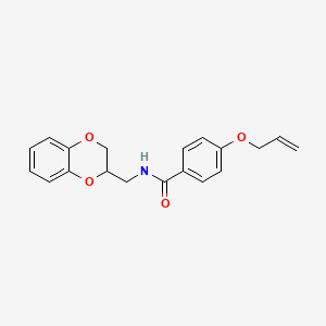 molecular formula C19H19NO4 B3941482 4-(allyloxy)-N-(2,3-dihydro-1,4-benzodioxin-2-ylmethyl)benzamide 