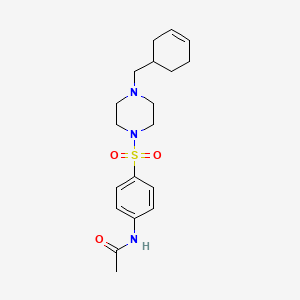 N-(4-{[4-(3-cyclohexen-1-ylmethyl)-1-piperazinyl]sulfonyl}phenyl)acetamide
