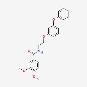 molecular formula C23H23NO5 B3941514 3,4-dimethoxy-N-[2-(3-phenoxyphenoxy)ethyl]benzamide 