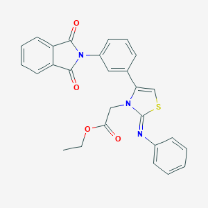 ethyl (4-[3-(1,3-dioxo-1,3-dihydro-2H-isoindol-2-yl)phenyl]-2-(phenylimino)-1,3-thiazol-3(2H)-yl)acetate