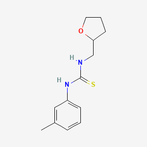molecular formula C13H18N2OS B3941584 N-(3-methylphenyl)-N'-(tetrahydro-2-furanylmethyl)thiourea 