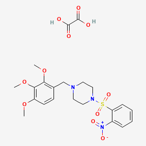 molecular formula C22H27N3O11S B3941592 1-[(2-nitrophenyl)sulfonyl]-4-(2,3,4-trimethoxybenzyl)piperazine oxalate 