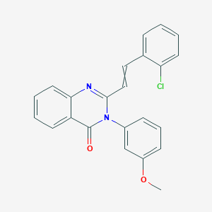 molecular formula C23H17ClN2O2 B3941614 2-[2-(2-chlorophenyl)vinyl]-3-(3-methoxyphenyl)-4(3H)-quinazolinone 