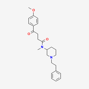molecular formula C25H32N2O3 B3941626 4-(4-methoxyphenyl)-N-methyl-4-oxo-N-[1-(2-phenylethyl)-3-piperidinyl]butanamide 