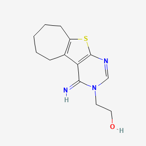 2-(4-imino-6,7,8,9-tetrahydro-4H-cyclohepta[4,5]thieno[2,3-d]pyrimidin-3(5H)-yl)ethanol