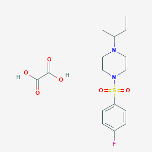 molecular formula C16H23FN2O6S B3941637 1-sec-butyl-4-[(4-fluorophenyl)sulfonyl]piperazine oxalate 
