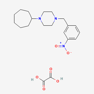 1-cycloheptyl-4-(3-nitrobenzyl)piperazine oxalate