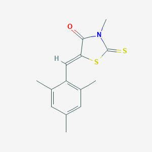 molecular formula C14H15NOS2 B394169 5-(Mesitylmethylene)-3-methyl-2-thioxo-1,3-thiazolidin-4-one 
