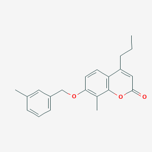 molecular formula C21H22O3 B3941695 8-methyl-7-[(3-methylbenzyl)oxy]-4-propyl-2H-chromen-2-one 