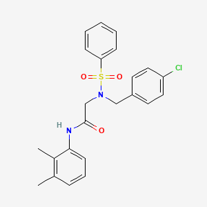 molecular formula C23H23ClN2O3S B3941699 N~2~-(4-chlorobenzyl)-N~1~-(2,3-dimethylphenyl)-N~2~-(phenylsulfonyl)glycinamide 