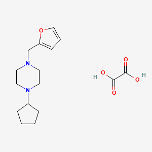 molecular formula C16H24N2O5 B3941702 1-cyclopentyl-4-(2-furylmethyl)piperazine oxalate 