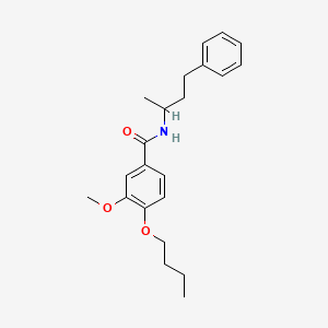 molecular formula C22H29NO3 B3941742 4-butoxy-3-methoxy-N-(1-methyl-3-phenylpropyl)benzamide 