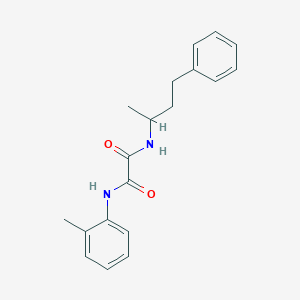 molecular formula C19H22N2O2 B3941746 N-(2-methylphenyl)-N'-(1-methyl-3-phenylpropyl)ethanediamide 