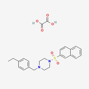 molecular formula C25H28N2O6S B3941754 1-(4-ethylbenzyl)-4-(2-naphthylsulfonyl)piperazine oxalate 