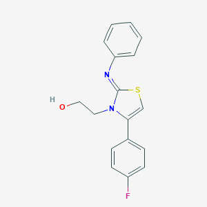molecular formula C17H15FN2OS B394176 3(2H)-Thiazoleethanol, 4-(4-fluorophenyl)-2-(phenylimino)-, (2Z)- CAS No. 1049981-02-3