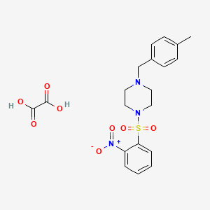 molecular formula C20H23N3O8S B3941761 1-(4-methylbenzyl)-4-[(2-nitrophenyl)sulfonyl]piperazine oxalate 