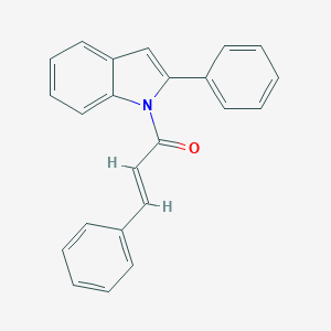 molecular formula C23H17NO B394178 1-cinnamoyl-2-phenyl-1H-indole 