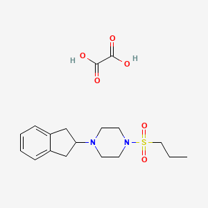 molecular formula C18H26N2O6S B3941780 1-(2,3-dihydro-1H-inden-2-yl)-4-(propylsulfonyl)piperazine oxalate 