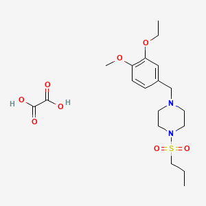 molecular formula C19H30N2O8S B3941818 1-(3-ethoxy-4-methoxybenzyl)-4-(propylsulfonyl)piperazine oxalate 