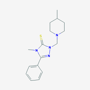 4-methyl-2-[(4-methylpiperidin-1-yl)methyl]-5-phenyl-2,4-dihydro-3H-1,2,4-triazole-3-thione