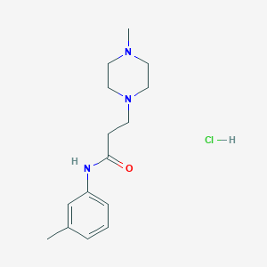 molecular formula C15H24ClN3O B3941826 N-(3-methylphenyl)-3-(4-methyl-1-piperazinyl)propanamide hydrochloride 