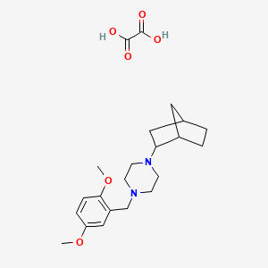 molecular formula C22H32N2O6 B3941838 1-bicyclo[2.2.1]hept-2-yl-4-(2,5-dimethoxybenzyl)piperazine oxalate 