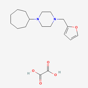 molecular formula C18H28N2O5 B3941844 1-cycloheptyl-4-(2-furylmethyl)piperazine oxalate 