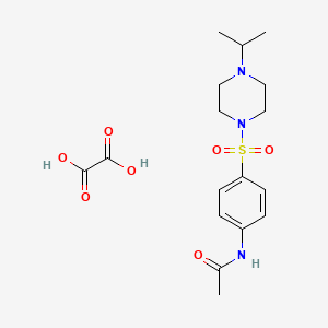 molecular formula C17H25N3O7S B3941850 N-{4-[(4-isopropyl-1-piperazinyl)sulfonyl]phenyl}acetamide oxalate 