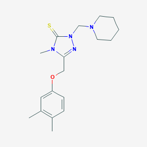 5-[(3,4-Dimethylphenoxy)methyl]-4-methyl-2-(piperidin-1-ylmethyl)-1,2,4-triazole-3-thione