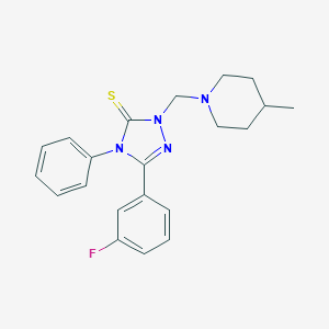 5-(3-fluorophenyl)-2-[(4-methylpiperidin-1-yl)methyl]-4-phenyl-2,4-dihydro-3H-1,2,4-triazole-3-thione