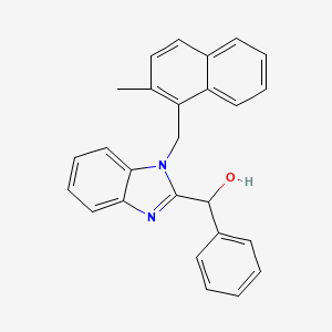 molecular formula C26H22N2O B3941903 {1-[(2-methyl-1-naphthyl)methyl]-1H-benzimidazol-2-yl}(phenyl)methanol 