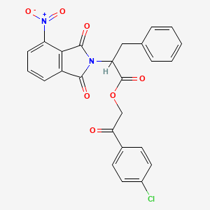 2-(4-chlorophenyl)-2-oxoethyl 2-(4-nitro-1,3-dioxo-1,3-dihydro-2H-isoindol-2-yl)-3-phenylpropanoate